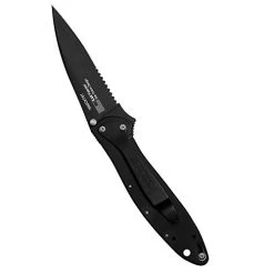 Kershaw 1660CKTST Leek, Black Serrated Pocket Knife; 3 Inch Partially Serrated -Professional Tool Store 31KDyO9wgKL 71544.1661873029