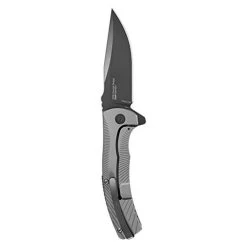 Kershaw 3490 Les George Seguin Flipper Knife 3.1" Gray PVD Blade, Milled Handles -Professional Tool Store 31aNO49GYuL 37949.1661872991