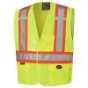 Pioneer Safety V1020161U-L/XL Safety Vest For Men Hi-Vis Reflective Solid Neon