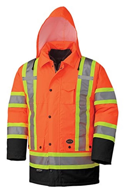 Pioneer Safety V1120151U-3XL High Visibility Parka Jacket, Waterproof 6-in-1 Parka Orange 3XL 3 Pioneer Safety V1120151U-3XL High Visibility Parka Jacket, Waterproof 6-in-1 Parka Orange 3XL