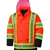 Pioneer Safety V1120151U-S High Visibility Parka Jacket, Waterproof, 6-in-1 Parka, Orange, S