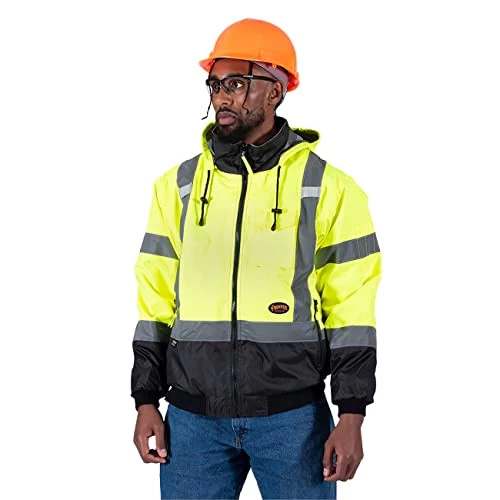 Pioneer Safety V1130460U-M High Visibility, Waterproof Jacket, Yellow/Black, M 4 Pioneer Safety V1130460U-M High Visibility, Waterproof Jacket, Yellow/Black, M - Image 2