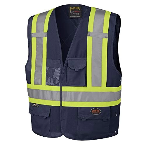 Pioneer Safety V1021580U-L/XL Safety Vest For Men Hi-Vis Reflective Solid Neon 3 Pioneer Safety V1021580U-L/XL Safety Vest For Men Hi-Vis Reflective Solid Neon