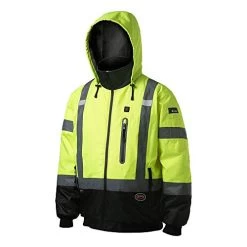 Pioneer Safety V1210160U-M High Visibility, Waterproof Safety Bomber Jacket -M