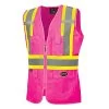 Pioneer Safety V1021840U-2XL Safety Vest For Women Hi Vis Reflective, Orange