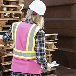 Pioneer Safety V1021840U-2XL Safety Vest For Women Hi Vis Reflective, Orange -Professional Tool Store 5134EFTnAwL 97846.1662678294
