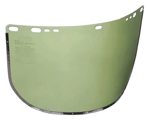 Jackson Safety 29053 Face Shield,Green,Alum,15-1/2 In. W 3 Jackson Safety 29053 Face Shield,Green,Alum,15-1/2 In. W