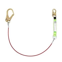 PeakWorks V8108326 Single Leg Lanyard With Snap And Form Hooks, 6 Ft. L., Green/Red