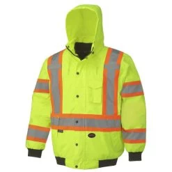 Pioneer Safety V1120360U-4XL High Visibility 300D 6-in-1 Bomber Jacket Ylw 4XL -Professional Tool Store 51JP15N1 5L 72739.1671812818