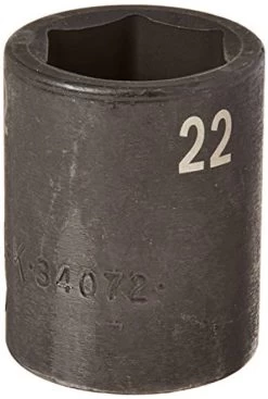 SK Tools 34072 1/2-Inch Drive Standard Impact Socket, 22mm