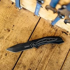 Kershaw 1376 Flatbed Assisted Flipper Knife 3.125" BlackWashed Tanto Blade -Professional Tool Store 51WucNwKLDL 64315.1661873038