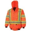 Pioneer Safety V1120350U-S High Visibility, 300D 6-in-1 Bomber Jacket, Orange, S -Professional Tool Store 51kWMziIt9L 39532.1671812412