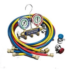 Yellow Jacket 41339 Series 41 2-Valve Brass Manifold With 1/4" Ports