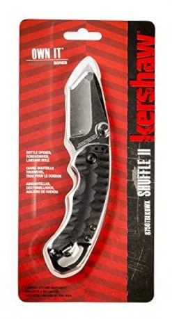 Kershaw 8750TBLKBWX Shuffle II Blackwash Knife In Clam Packaging