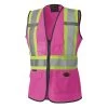 Pioneer V1021840U-S High Visibility Fitted Women's Surveyor Safety Vest, Pink, S -Professional Tool Store 51yoCgV95uL. SL1000 67633.1605881313