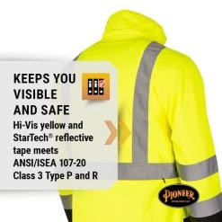 Pioneer Safety V1140460U-S Reversible Safety Jacket - Hi-Vis Yellow / Black -Professional Tool Store 61KrC1dgZKL 63858.1671812462