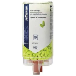 Sellstrom S23413 Disposable Uncorded Foam Ear Plugs, 32dB NRR, Hi-Viz Green