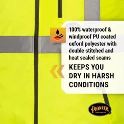 Pioneer Safety V1210260U-4XL Heated Safety Vest - Hi-Vis Yellow And Black -Professional Tool Store 61lpOggPKgL 05806.1671812548