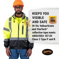 Pioneer Safety V1210160U-3XL Hi-Vis Waterproof Heated Safety Bomber Jacket -Professional Tool Store 61pqlVRRATL 20124.1671812678