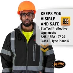 Pioneer Safety V1210170U-L Hi-Vis Waterproof Heated Safety Bomber Jacket -Professional Tool Store 61qmimExBgL 81510.1671812647