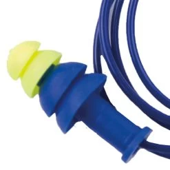 Sellstrom S23421 Reusable Corded Tapered Ear Plugs, 27dB NRR, Blue/Hi-Viz Green -Professional Tool Store 61rB x6SGL 26264.1671813045