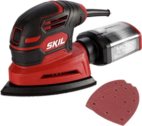 Skil SR250801 Corded Detail Sander, Includes 3pcs Sanding Paper And Dust Box 3 Skil SR250801 Corded Detail Sander, Includes 3pcs Sanding Paper And Dust Box