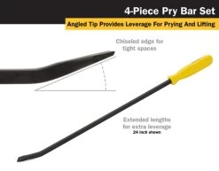 Titan Tools 4 Pc. Pry Bar Set (17101) -Professional Tool Store 719a8VTQswL 14380.1678987640