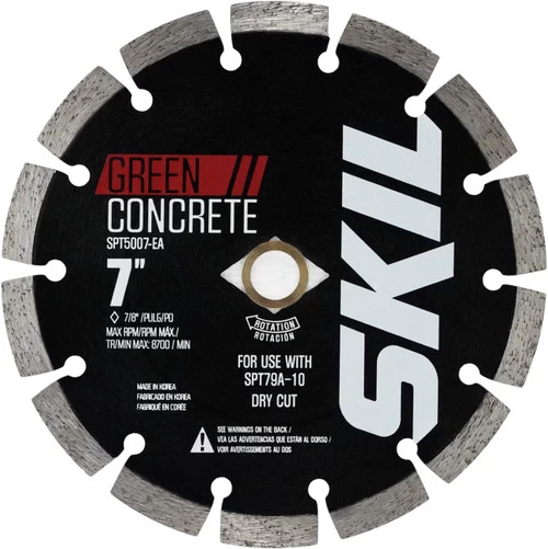 Skil SPT5007-EA Green Cut Early Entry Assembly Kit 7" Segmented Concrete Blade 6 Skil SPT5007-EA Green Cut Early Entry Assembly Kit 7" Segmented Concrete Blade - Image 4