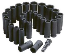 ATD Tools 4901 1/2 Dr. SAE & Metric Deep Impact Socket Set, 29 Pc.