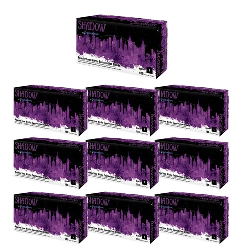 Adenna SHD936 (Large) Shadow 6 Mil Nitrile Powder Free Exam Gloves, Black (BOX OF 100 - CASE OF 10 BOXES) 3 Adenna SHD936 (Large) Shadow 6 Mil Nitrile Powder Free Exam Gloves, Black (BOX OF 100 - CASE OF 10 BOXES)