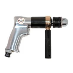 K Tool 84229 Air Drill, 1/2" Chuck, 800 RPM, Reversible, Trigger Speed Control, Whisper Quiet
