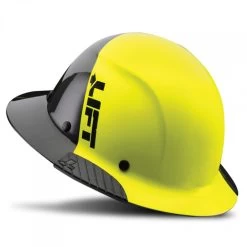 Lift Safety HDF50C-19HC DAX Fifty 50 Carbon Fiber Full Brim Hard Hat - Yellow