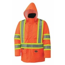 Pioneer Safety V1080160U-XL Safety Rain Suit, Hi-Vis Orange, XL