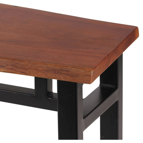 AmeriHome AWLEB46B Acacia Live Edge 46 Inch Bench - Black 6 AmeriHome AWLEB46B Acacia Live Edge 46 Inch Bench - Black - Image 4