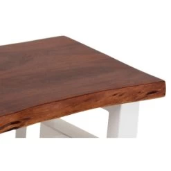 AmeriHome AWLEB46W Acacia Live Edge 46 Inch Bench - White 11 AmeriHome AWLEB46W Acacia Live Edge 46 Inch Bench - White -Professional Tool Store awleb46we 00574.1643902926