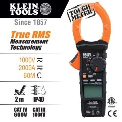 Klein CL900 Digital Clamp Meter, AC Auto-Range TRMS, Low Impedance , 2000 Amp -Professional Tool Store cl900 callout 09028.1621024829