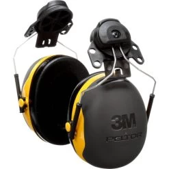 3M X2P3E XSeries CapMount Earmuffs, NRR 24 DB, One Size Fits Most, Black/Yellow