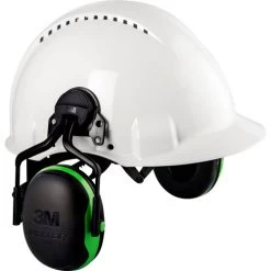 3M X1P3E Peltor XSeries CapMount Earmuffs, NRR 21 DB, Black/Green -Professional Tool Store image 70025.1546886375