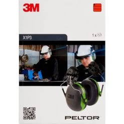 3M X1P3E Peltor XSeries CapMount Earmuffs, NRR 21 DB, Black/Green -Professional Tool Store image 99029.1546886375