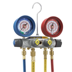 Yellow Jacket 46013 Brute II 4-Valve Aluminum Manifold With 60in Hoses